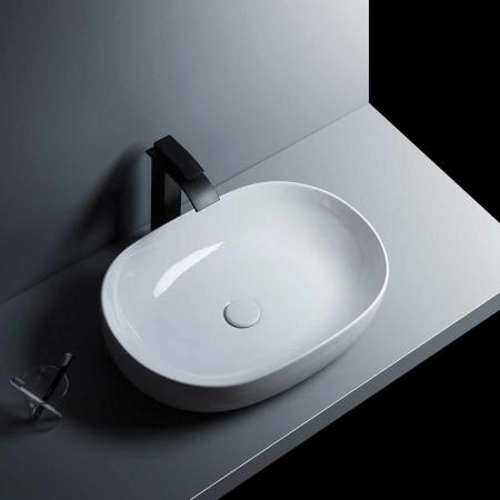 Раковина Vincea VBS-302, 600*415*135 накладная, цвет белый фарфор