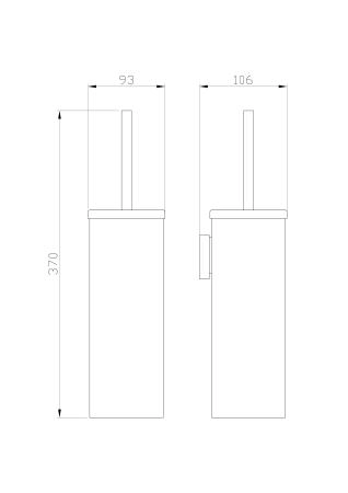 Туалетный ершик в комплекте WONZON & WOGHAND EASY, Хром (WW-8119)