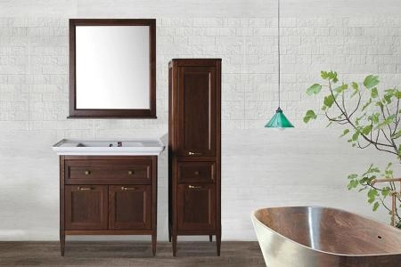 Тумба под раковину ASB-Woodline Гранда 85 Антикварный Орех