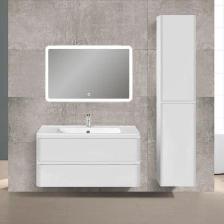 Тумба под раковину Vincea Vico 1000 подвесная, 2 выкатных ящика soft close, G.White