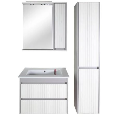 Тумба ASB-Mebel Мирано 75 Слоновая кость/Шиншилла серая