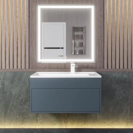 Тумба под раковину для ванной Uperwood Lotus подвесная, 80 см, серая