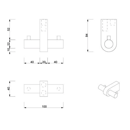 Decor Walther Century HAK2 Крючок двойной, цвет: золото матовое/бронза
