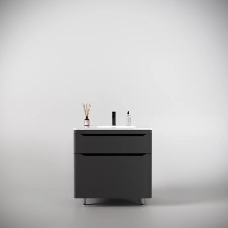 Тумба напольная Style Line Марелла 80 (2 ящ.) Люкс антискрейтч серый, PLUS