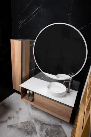 Раковина накладная Boheme SOLE Corian 400*130 Matt White 801-MW