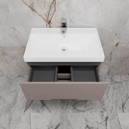Тумба с раковиной Style Line Матис 70 ЛС-00002436 напольная под ASTI 70 (2 ящика) ТАУП ТЁМНЫЙ ЭМАЛЬ