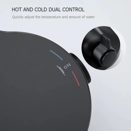 Душевая система Gappo G2495-86 c изливом термостат черный матовый верхний душ d26