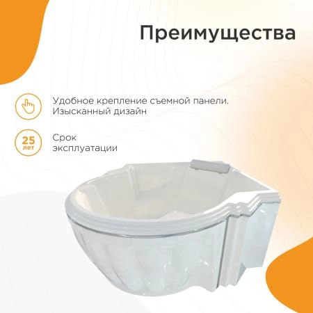 Ванна "МОНТЕ-КАРЛО" (чаша, рама-подставка, подголовник)