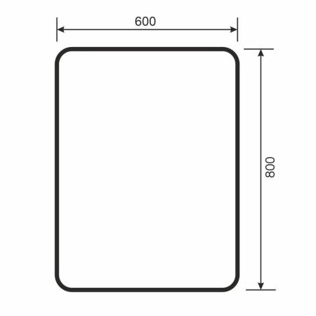 Зеркало для ванной с подсветкой Uperwood Modul 60*80 см, бесконтактный сенсор, антизапотевание, черное, холодная подсветка