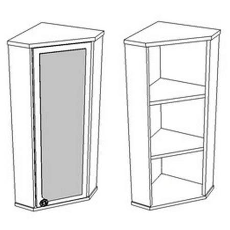 Шкаф подвесной угловой Corozo Флоренция 40 с зеркалом