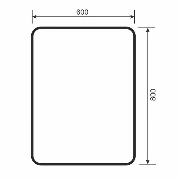 Зеркало для ванной с подсветкой Uperwood Modul 60*80 см, бесконтактный сенсор, антизапотевание, черное, холодная подсветка
