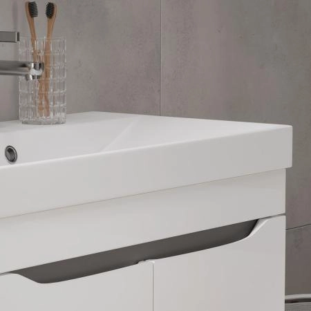 Тумба для ванной Volna Lake 70.2D бетон напольная раковина отдельно