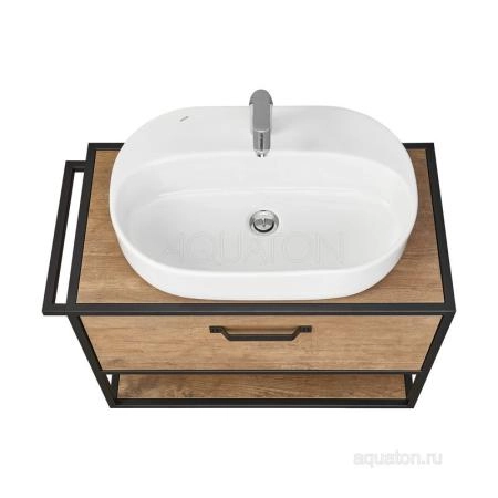 Тумба под раковину AQUATON Лофт Фабрик 80 дуб кантри 1A242401LTDY0