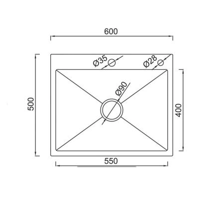 Кухонная мойка Gappo GS6050-3 60x50 сатин золотой нерж.сталь