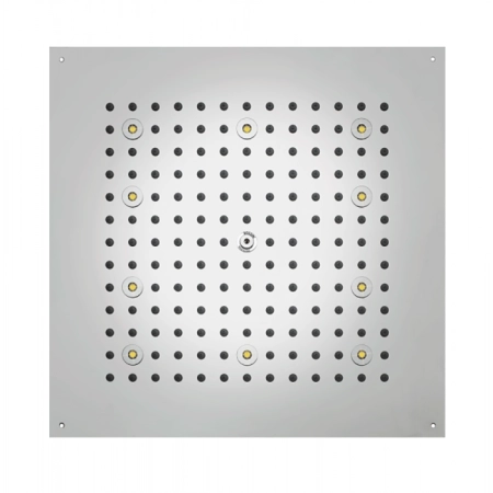 BOSSINI DREAM-CUBE Верхний душ 470 x 470 мм, с 8 LED  RGB, блок питания/управления, Cromoterapia, гибкая подводка, цвет: хром