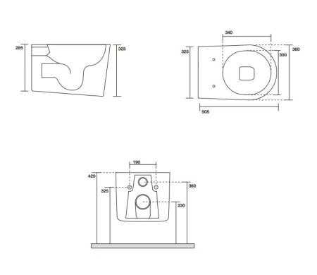 Унитаз подвесной AXA DP 8401001 NoRim безободковый