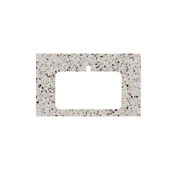 Столешница Kerama Marazzi PLAZA ПЛАЗА KM6012G0471RP80Ir2 Столешница для полувстраиваемых раковин Бричиола 80, белый натуральный