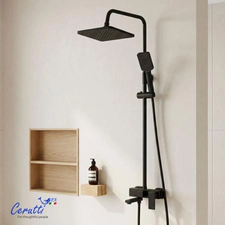 Душевая стойка Ceruttispa CLELIA RSMB, матовая черная