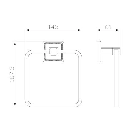 Кольцо для полотенец WONZON & WOGHAND ROMA, Бронза (WW-7213)