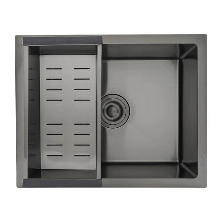 Кухонная мойка GAPPO GS5040-6 с коландером, оружейная сталь