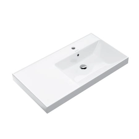Раковина Kerama Marazzi CUBO КУБО CU.wb.90Rh правая подвесная\мебельная 90, белая глянцевая