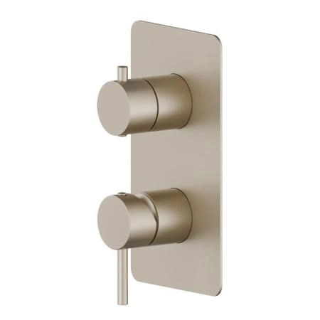 Newform X-Way Смеситель для душа, встраиваемый, 2 потока, внешняя часть, цвет: gold satin