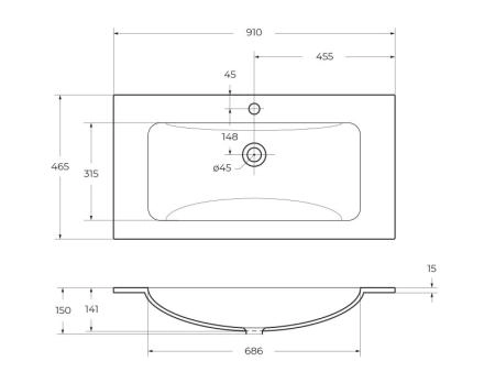 Тумба под раковину Belbagno KRAFT Rovere Nebrasca Nature подвесная KRAFT-900-2C-SO-RNN