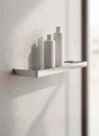 Стеклянная полка для ванной WONZON & WOGHAND LOTTE, Хром (WW-8327A)