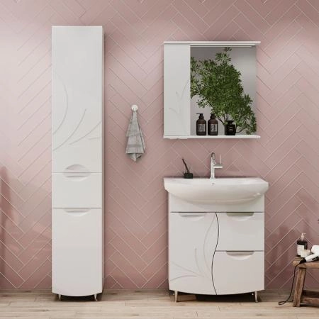 Тумба для ванной Volna Adel 70.1D.2Y напольная (Балтика) раковина отдельно