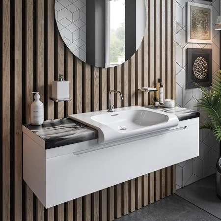 KERASAN Inka Project Раковина INKA 60x40x35,5 с 1 отверстием под смеситель,цвет белый