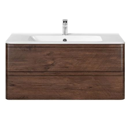 Тумба под раковину Vincea Vico 1000 подвесная, 2 выкатных ящика soft close, R.Wood