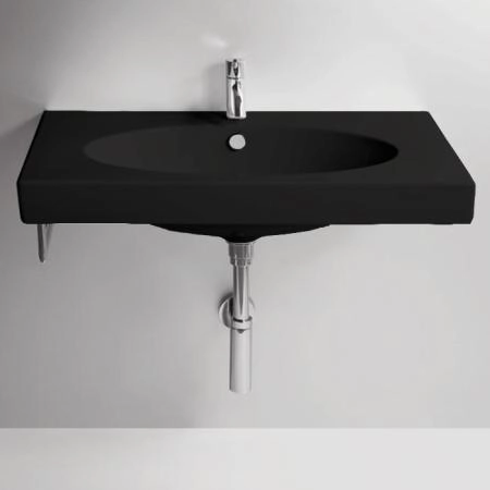 Simas Lft Spazio Раковина 80х49.5 см, 1 отв., цвет: черный