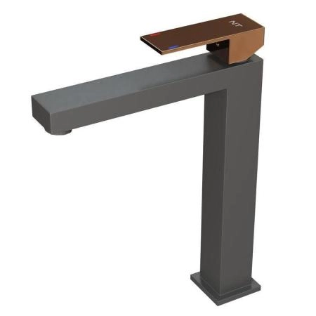 Смеситель NT BAGNO NT9001НGG ADIGO HGG для раковины серый матовый