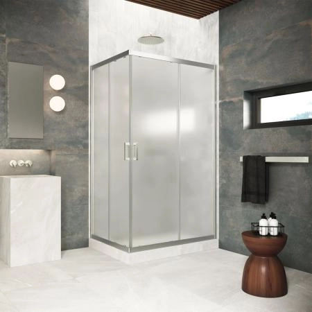 Душевой уголок Vegas-glass ZA-F Protec 120*90 04 10  профиль никель  стекло сатин