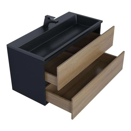 Раковина Uperwood Barsa 100 см, прямоугольная, черная