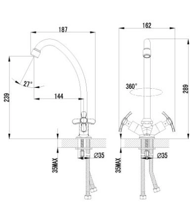 Смеситель Lemark Partner LM6544C для кухни