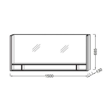 Зеркало Jacob Delafon TERRACE EB1184-NF 150 см с подсветкой