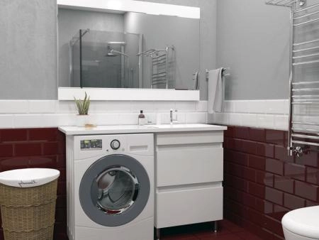 Раковина Marko Марсал 130 над стиральной машиной правая