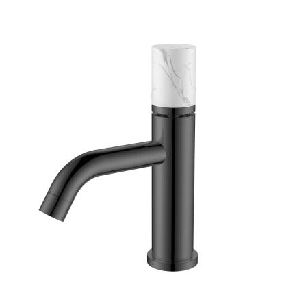 Смеситель STICK Boheme для умыв. низ. SHINE GUN METAL MRAMOR WHITE_Комплект 121-SGM-MR-W