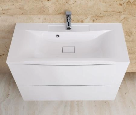 Тумба под раковину Belbagno MARINO-800-2C-PIA-BL-P Bianco Lucido 80 см
