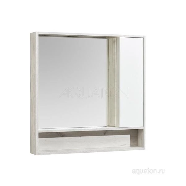 Зеркальный шкаф AQUATON Флай 100 белый, дуб крафт 1A237802FAX10