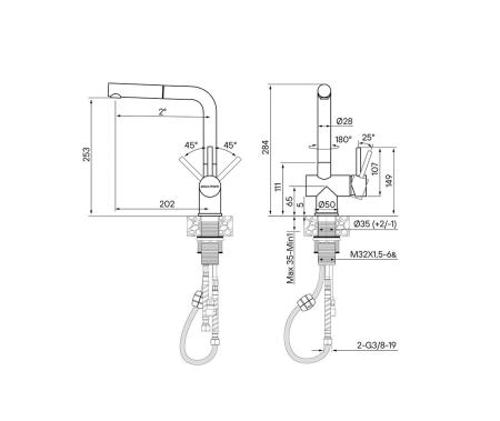 Смеситель для кухни Paulmark Dosse брашированное золото Do214418-BG