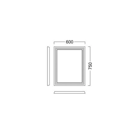 Kerama Marazzi Pompei 60 Зеркало 60см., подвесное, цвет: камео бежевый глянцевый