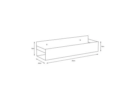 Полка Boheme подвесная + 2 крючка BLACK 10965-B