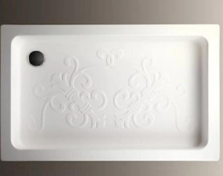 Devon&Devon Arabesque (80x120) поддон душевой из white tec, цвет белый с декором