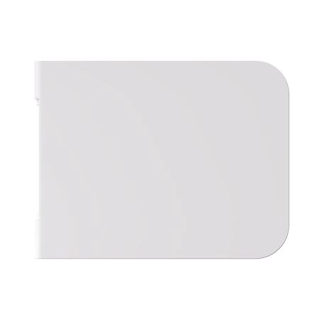 Alice Hide Сиденье с крышкой для унитаза Square, тонкое, с микролифтом, цвет: белый матовый/хром