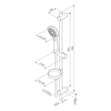 Душевой комплект AM.PM Inspire 2.0 F0150A000 хром