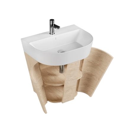 Azzurra Forma Тумба подвесная 60х47х64.5см, с 2 дверцами, с раковиной, цвет: Olmo naturale