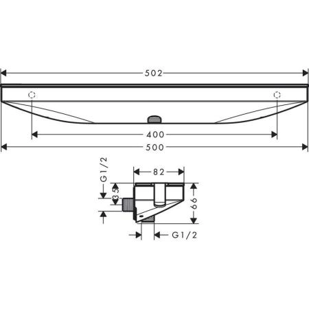 Настенный держатель Hansgrohe RainfinityL 26843700 матовый белый