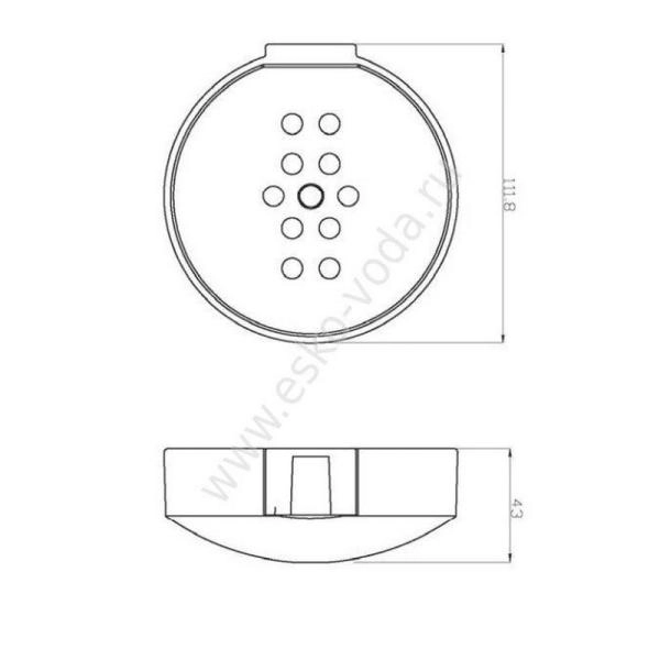 Мыльница ESKO SD505 для стоек, хром